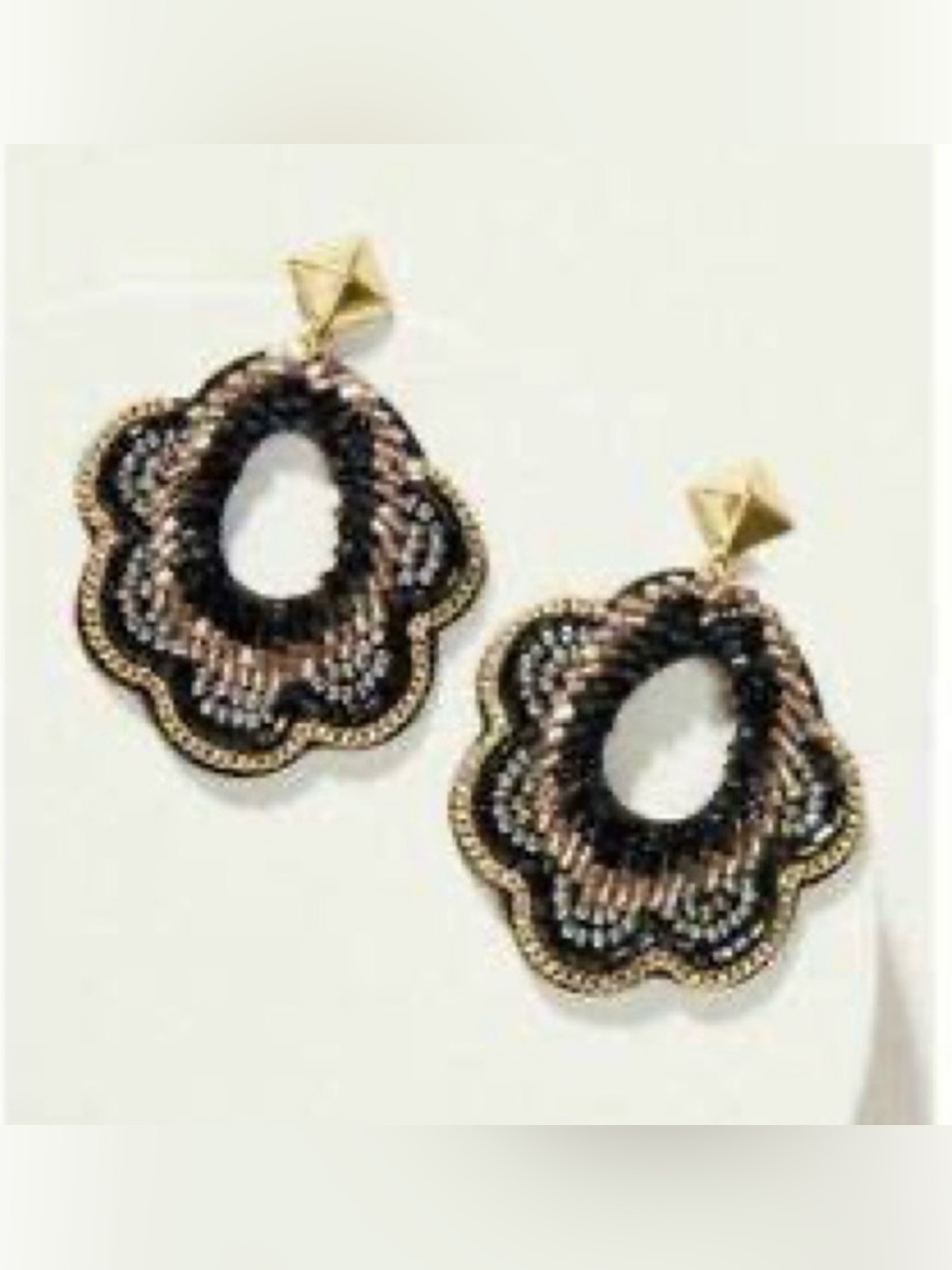 Stella & Dot “Black Dove” Statement Earrings.